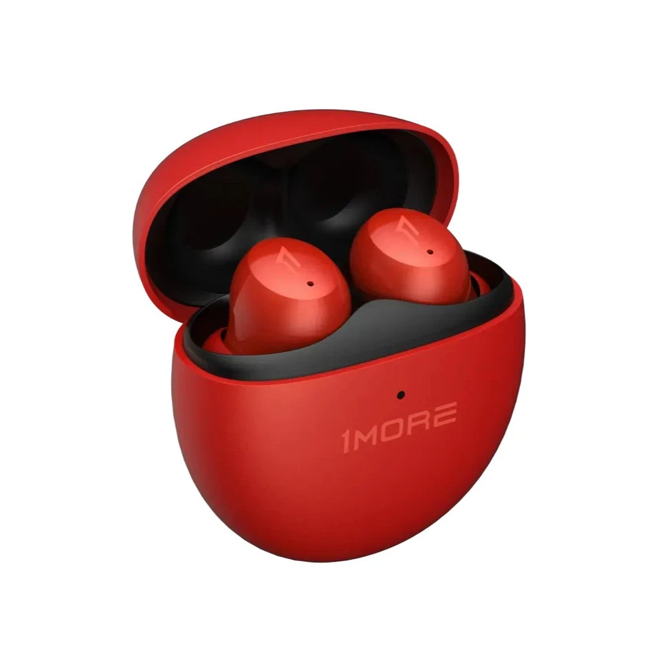 1MORE ComfoBuds Mini Hybrid ANC In-Ear Headphones – Red – Used from Japan - Image 4 of 4