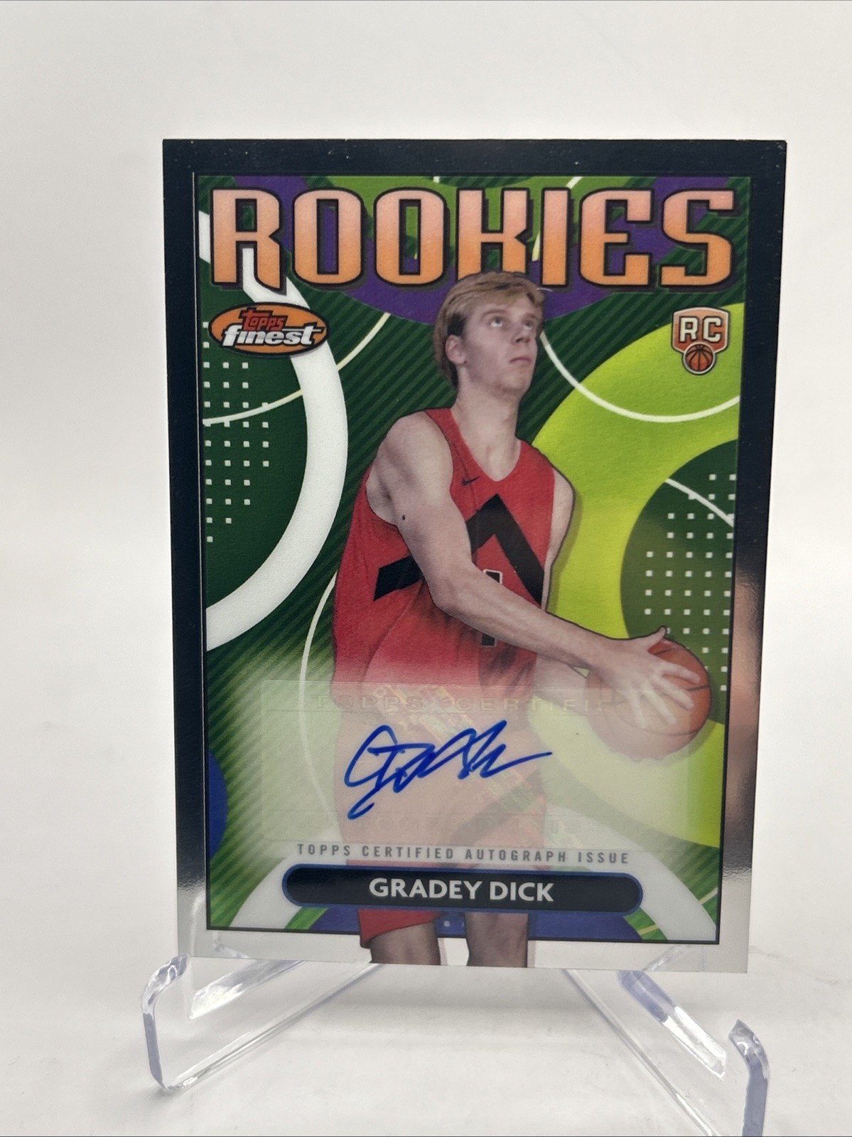 2023-24 Topps Finest Gradey Dick Rookie Auto Rookie #RFA-GD Raptors RC