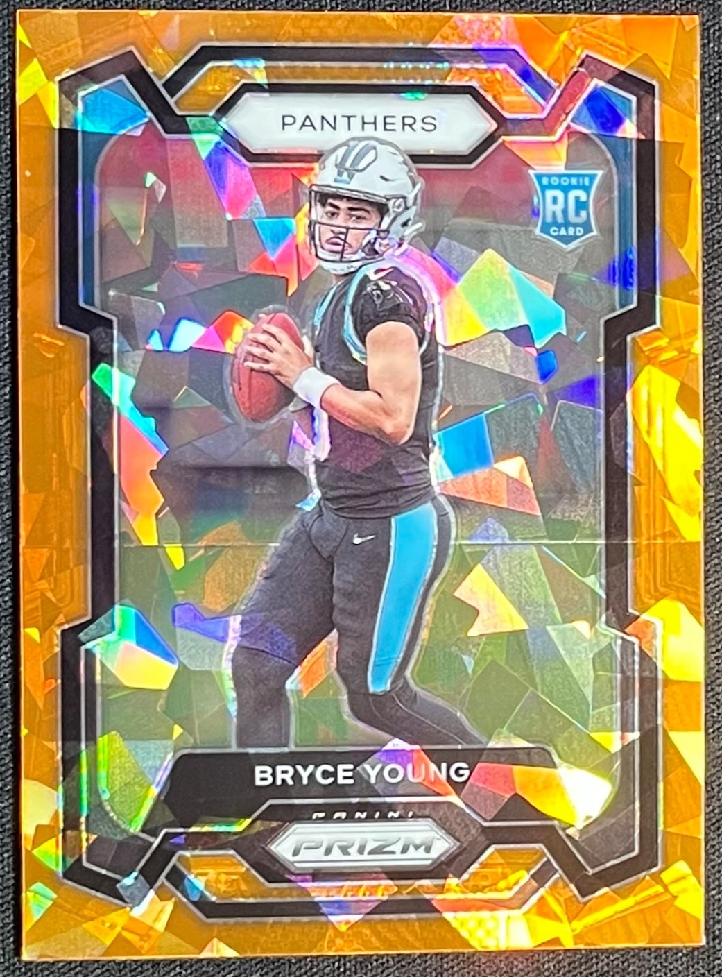 2023 Panini Prizm Bryce Young Orange Cracked Ice #311 RC Panthers