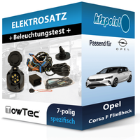 Towtec E-Satz 7Polig Fahrzeugspezifisch Passend für Opel Corsa F FließHeck NEU