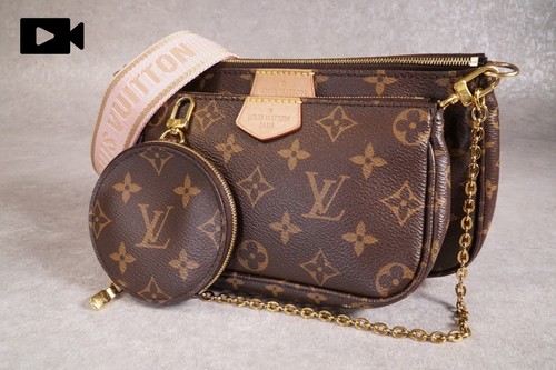 [EXCELLENT] LOUIS VUITTON Multi Pochette Accessoires M44840 Monogram Canvas Pink