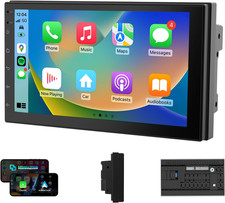 Haudio 7“ Doppel DIN Autoradio, Touchscreen Autoradio Bluetooth mit Wireless C