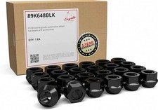 Wheel Accessories 24pcs M14x1.5 Open End Bulge Acorn Lug Nuts Black Fits 1500