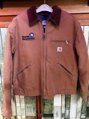 Carhartt Detroit Jacket Made in USA Size L Brown Vintage Japan