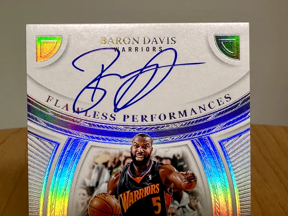 Baron Davis Warriors Panini Flawless Performances On-Card Auto Bookend 25/25 - Image 2 of 4