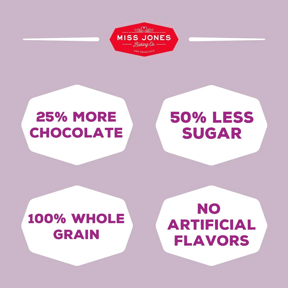 Miss Jones Gluten Free Fudgy Brownie смесь 6 упаковок еще 25 шоколадных чипсов 50 ле... - Изображение 3 из 4