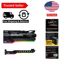 Innovative GPU Brace with Adjustable Arm & ARGB Lights - Compatible w/ RTX 3000