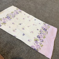 Single standard pillowcase purple roses floral chic cottagecore lavender Green