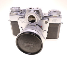 Zeiss Ikon Contarex "Bullseye" Chrome SLR w/Zeiss Planar 50mm f/2  case