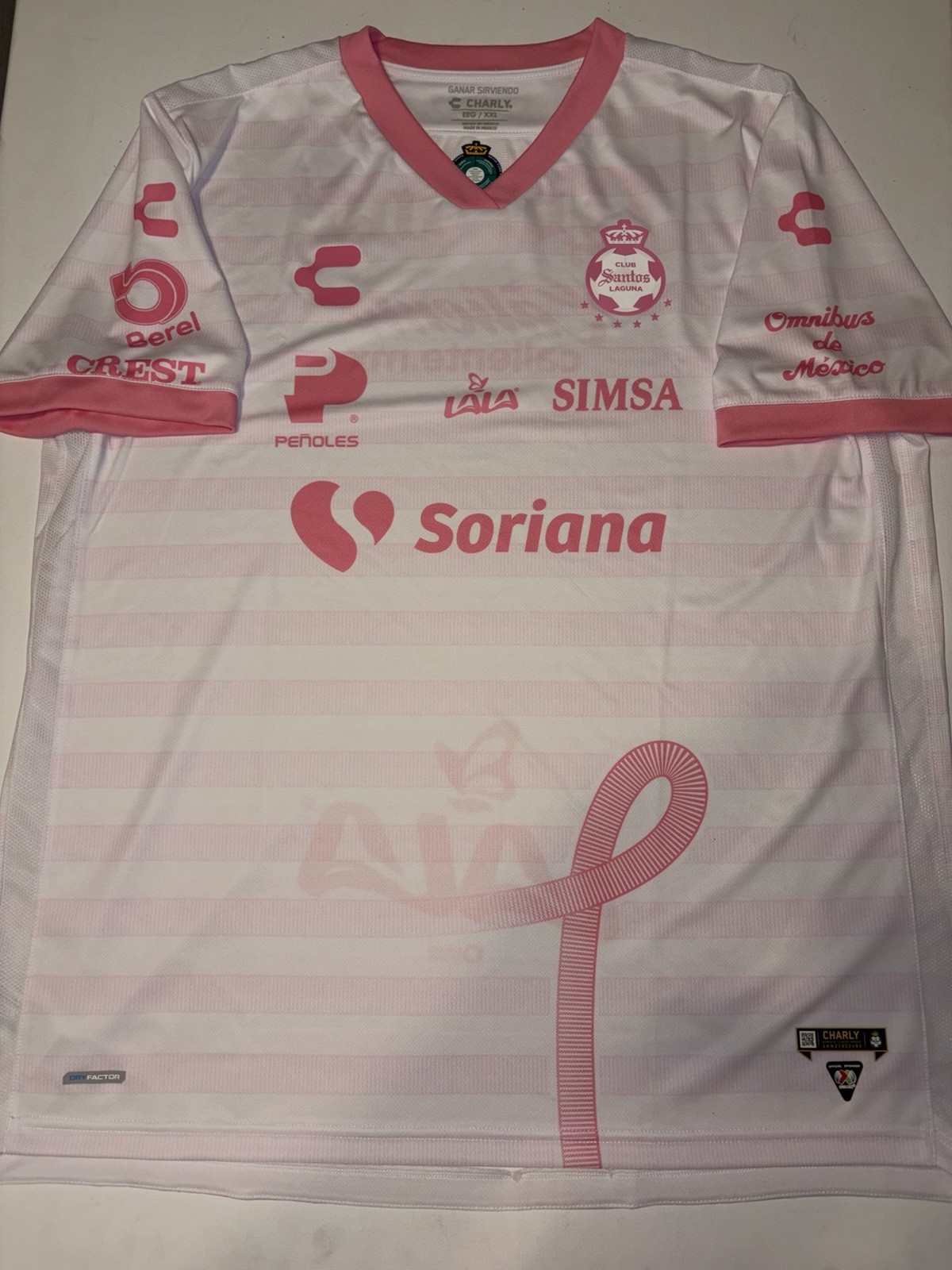 Santos Laguna 2021 2022 Pink October Jersey Size 2XL
