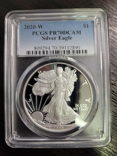 New ListingPR70 2020-W DCAM American Silver Eagle PCGS Blue Label