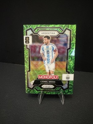 LIONEL MESSI 2026 Panini Prizm Monopoly FIFA World Cup Green Wave