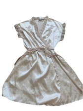 Sleeveless Robe VTG Ruffle Silky Short Fairy Pinup Retro Babydoll Coquette Large