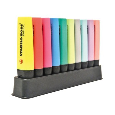 STABILO - Markeerstift - BOSS ORIGINAL - Premium highlighter - Deskset met 10 kl
