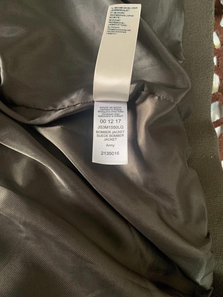  7 for all mankind  olive soft goat suede bomber 42in lovely condition RRP£1150 - Image 4 of 4