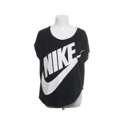 Nike, T-shirt, Größe: L, Schwarz/Weiß, Baumwolle/Polyester/Viskose, Print #PGM