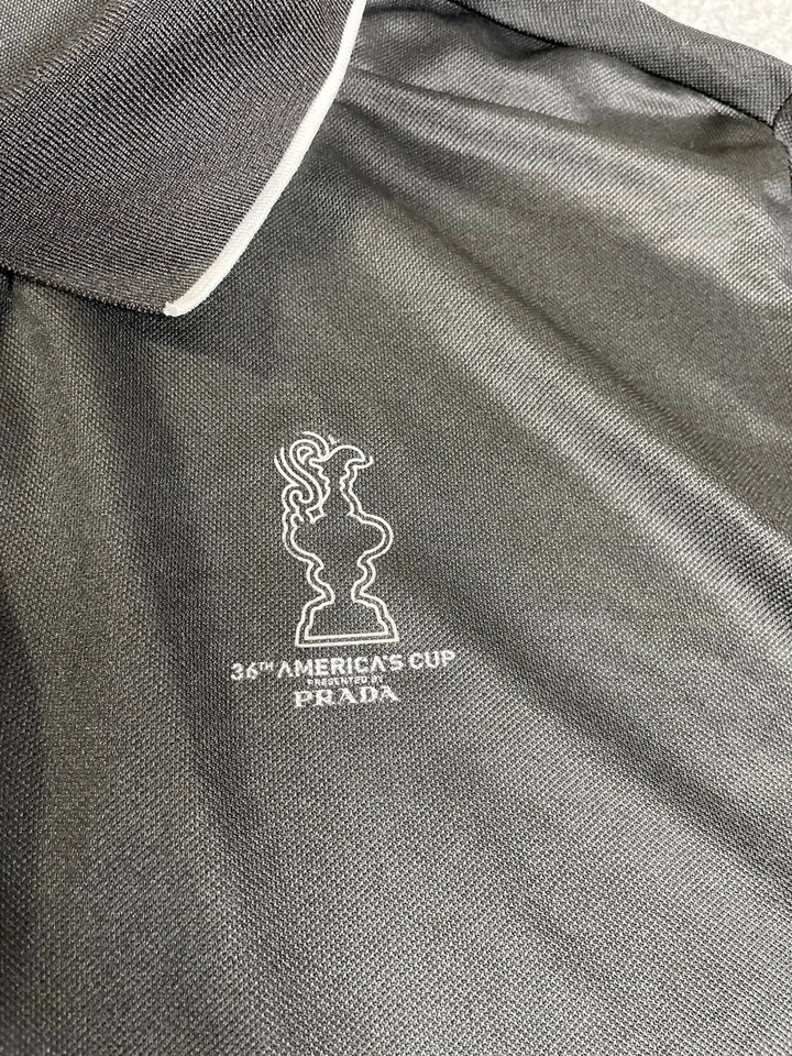 Prada X North Sails 36th America's Cup Polo Shirt Mens XL Black Long Sleeve - Image 3 of 4