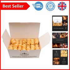 Natural Fire Lighters 40 Pack - Non-Toxic BBQ Starters for Outdoor Cooking 0.40 per lighter