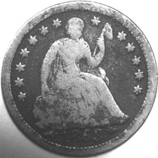 1853-P Seated Liberty Half Dime w/Arrows, 90% Silver As Shown SN05