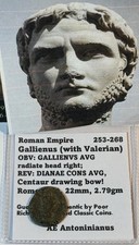 Gallienus Zoo 260-268AD Radiate Bl  Antoninianus “Antelope” Rome  22mm 2.8g CR87