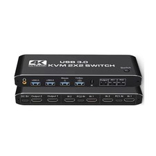 2x2 4K 60Hz USB 3.0 HDMI KVM Switch Hub With ...