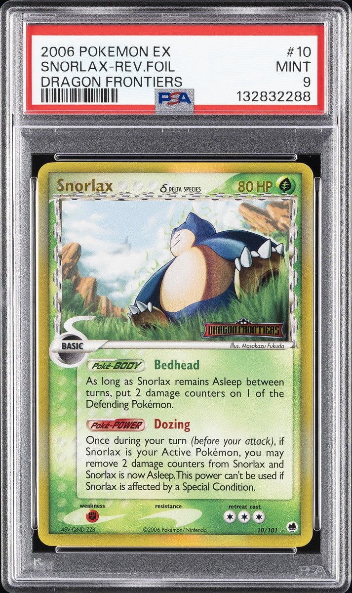 2006 POKEMON EX DRAGON FRONTIERS #10 SNORLAX-REVERSE FOIL PSA 9 | eBay