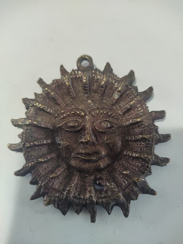 Solid Iron Metal Figure Pendant Sculpture
