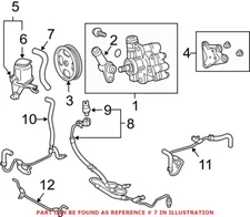 Genuine OEM Power Steering Reservoir Hose for Toyota 4434835250
