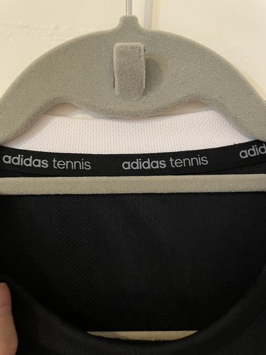 Adidas Men's Tennis Court Crew Neck Black White Climate Top T Shirt S/M - Picture 2 of 7