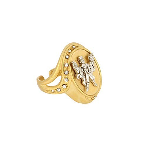 Erté Ring W in Mixed Metals Adjustable - Picture 1 of 1