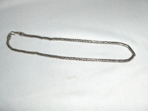 Collar Bizantino Balinés Bali De Colección Plata Esterlina 1,7 oz Firmado ""G"" BONITO - Imagen 3 de 4