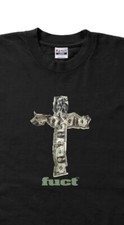 FUCT Made in USA πΊπΈ CA$H CROSS π΅ christ god Dirty Dollar T Shirt SSDD