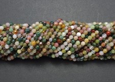 Natural Indian Agate Gemstone Faceted Round Beads 2mm 4mm 6mm 8mm 10mm 12mm 15"