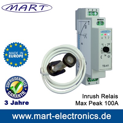 Dämmerungsschalter MART TS-41-2 230V Hutschiene Kabelsensor