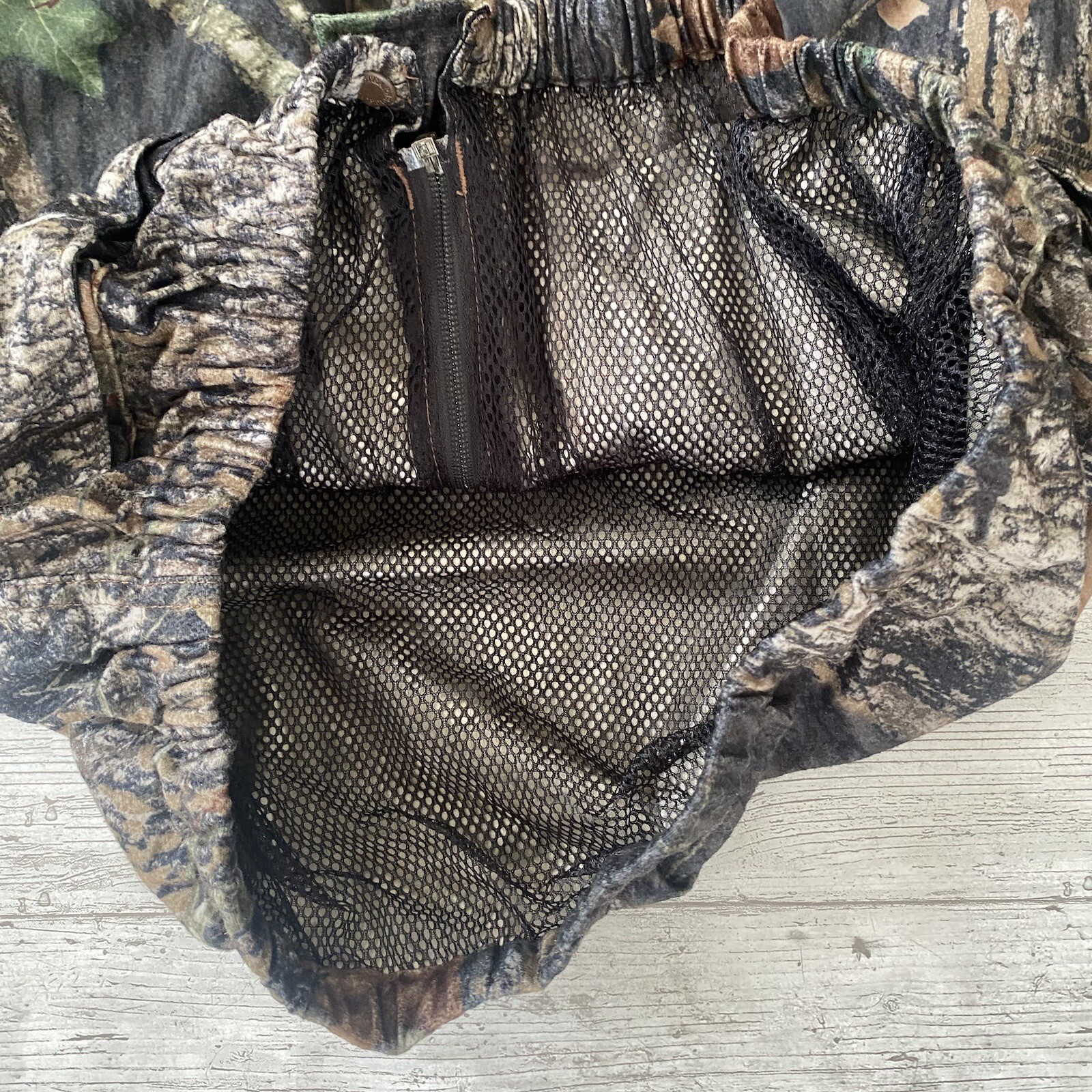 Vintage Mossy Oak Active style jacket Hooded Camo Hunting Mad dog Gear