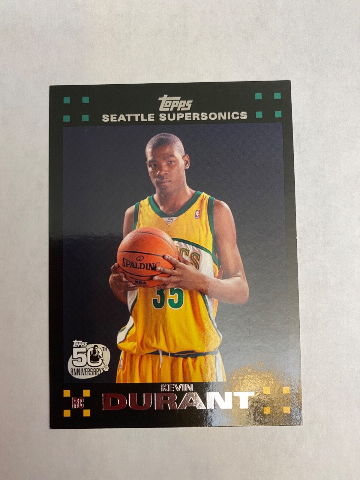 2007 Topps Kevin Durant Black Rookie Card Topps 50th anniversary | eBay