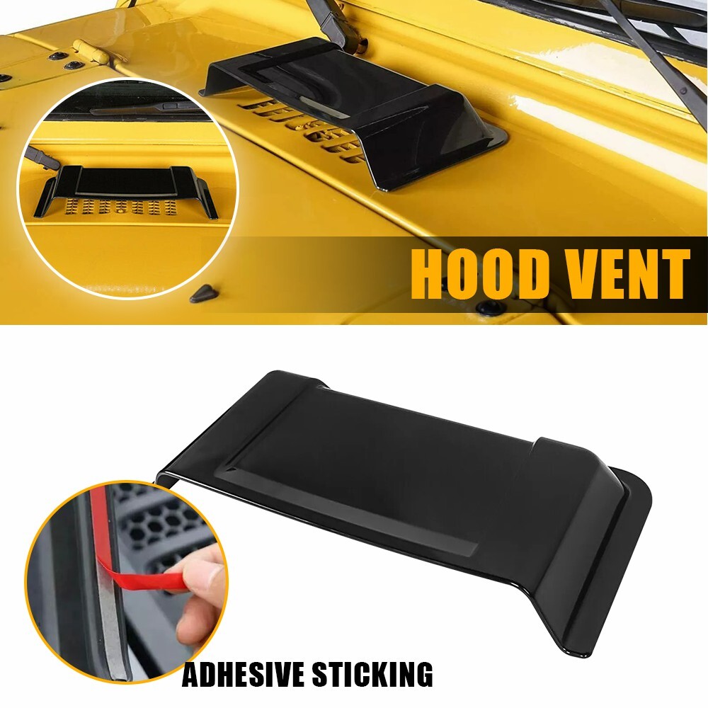 Hood Vent Hood Scoop Vent Cover for 97-17 Jeep Wrangler TJ JK JKU Accessories