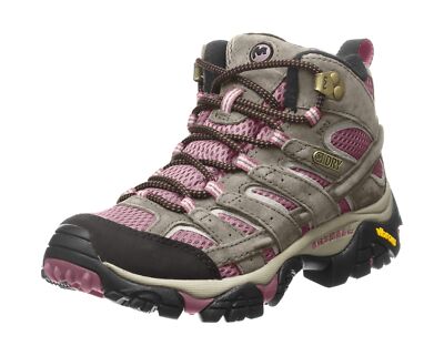 Merrell Women's Moab 2 Mid Waterproof Hiking Boot 8.5 Boulder/Blush