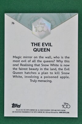 THE EVIL QUEEN 2023 Topps Chrome Disney 100 #76 Snow White | eBay