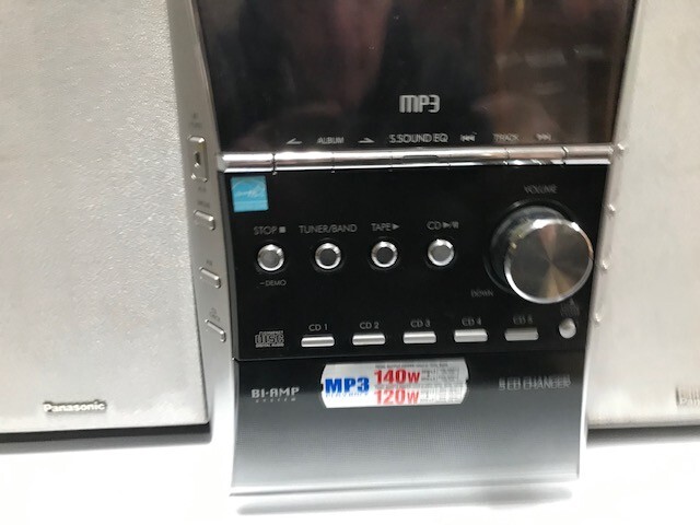 ラジオ・コンポ Panasonic Bi-AMP 4-DRIVE Panasonic SA-PM313 Bi Amp High Power CD 140W Stereo System