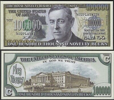 100 000 Dollar Bill Play Funny Money House Reserve Novelty Note Free Sleeve Ebay