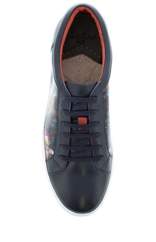 Robert Graham Rockford Sneaker Men's Size 11 Navy $258 NIB - Picture 5 of 5