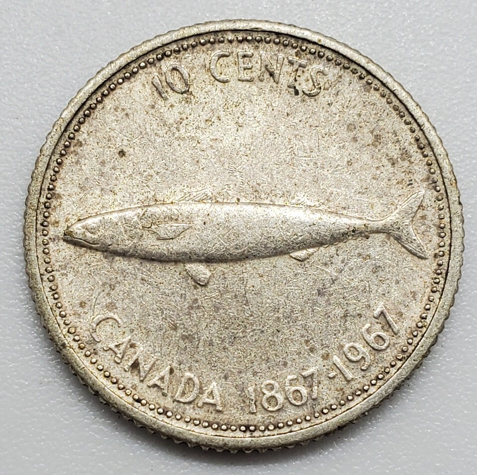1867-1967 Elizabeth II Silver Dime Fish 10 Cent Coin Canada #1 | eBay