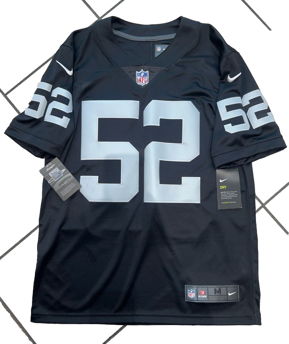 New Khalil Mack Mens Medium Nike Tags Raiders Black Limited