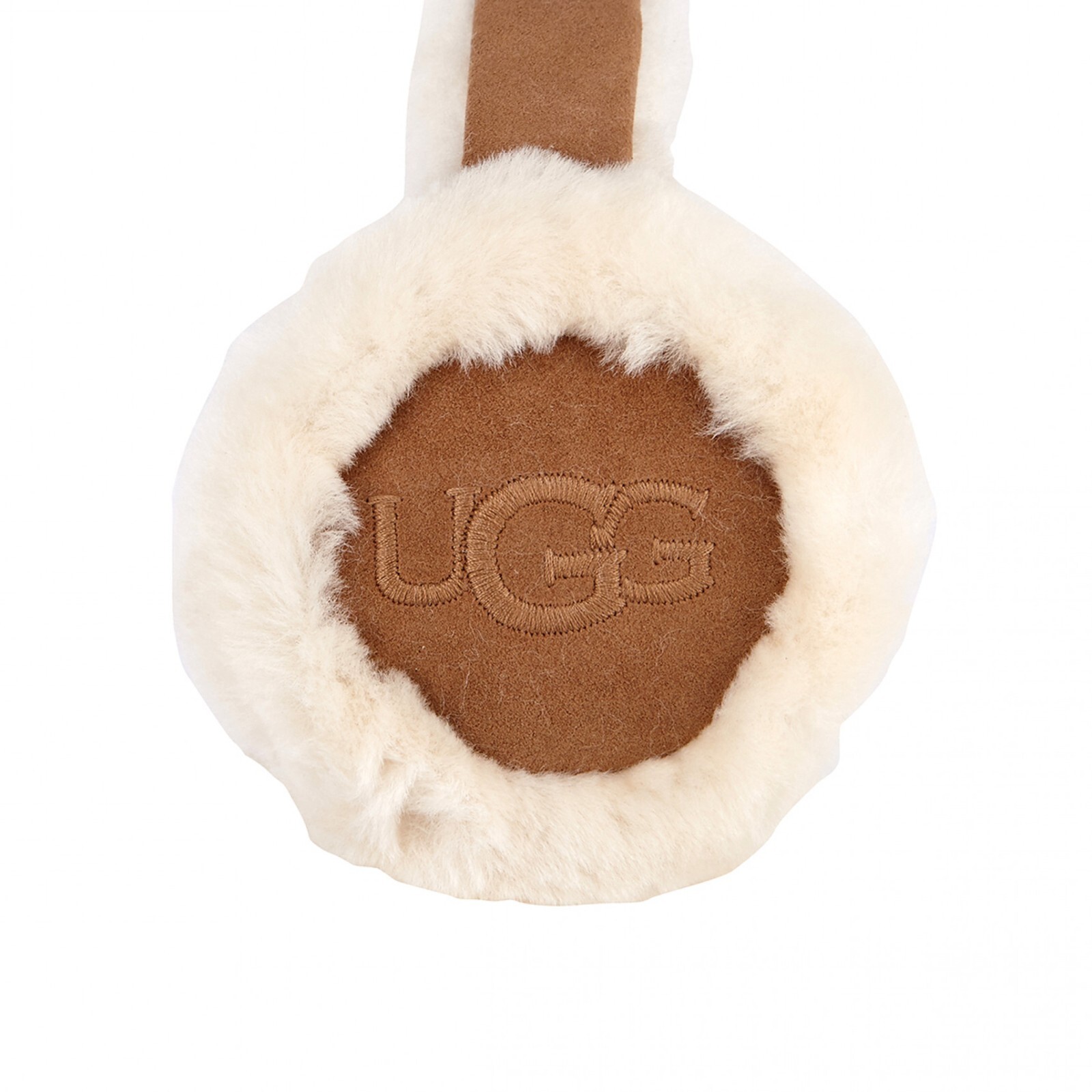 UGG Womens Earmuff Sheepskin Shearling Embroidered Chesnut Non-Tech image 6