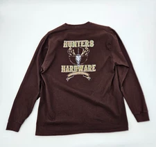 Cowboy Hardware HUNTER'S HARDWARE Shirt Men's Size XL Brown Long sleeve Hunting