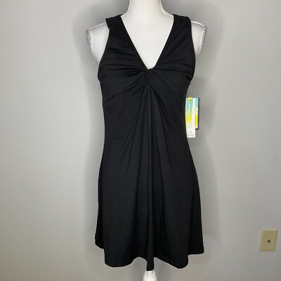 aneka New Balance Tennis Yoga Knotted Dress Women Size Large Black  Stretch