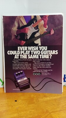 DOD FX35 OCTOPLUS GUITAR EFFECTS PEDALS 1987  PRINT AD 11 X 8.5  C1