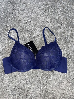 Push Up BH Blau Bügel Neu mit Etikett Damenunterwäsche Büstenhalter 75B