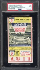 1968 Tigers MLB World Series Game 2 Ticket Stub PSA Lolich 1/3 Complete Games